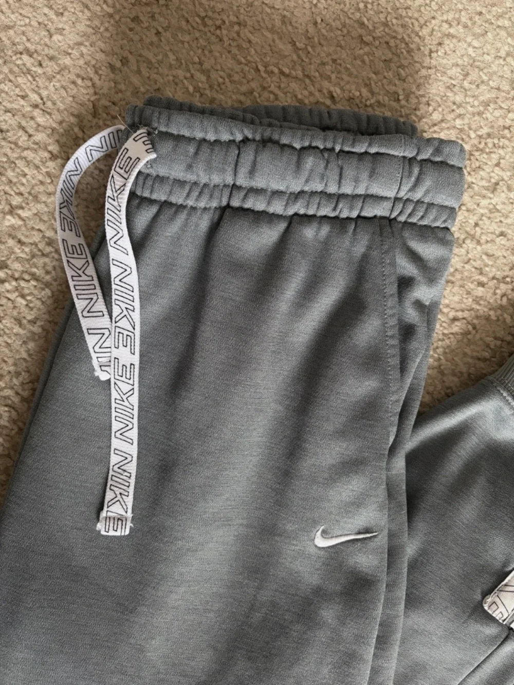 Nike Dri-Fit Joggers Fleece Sweatpants Grey Size Small